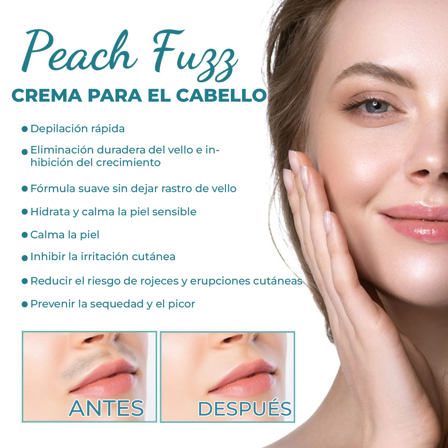 PeachSilk® - Crema Depilatoria Facial