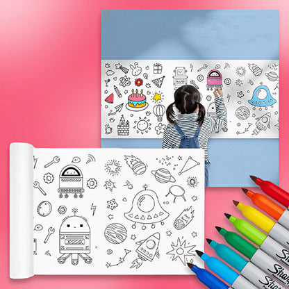 DrawRoll® Rollo para colorear - Inspira la imaginación y la creatividad de tu hijo