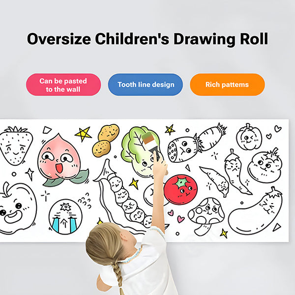 DrawRoll® Rollo para colorear - Inspira la imaginación y la creatividad de tu hijo