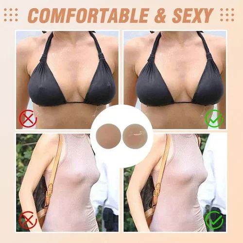 GoBraless® - Cubrepezones de Silicona sin Costuras sin Látex